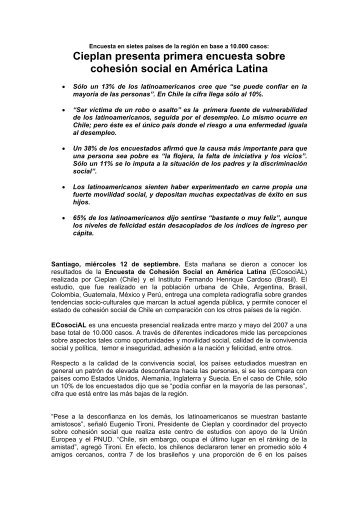 Comunicado de prensa ECosociAL