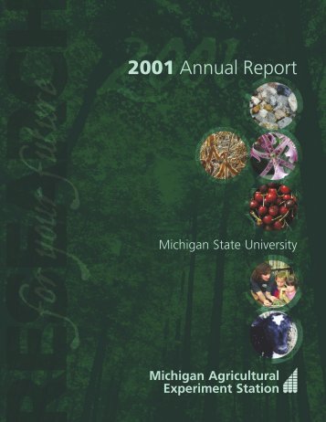 01 ANNUAL REPORT - AgBioResearch - Michigan State University