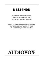 D1854HDD - AUDIOVOX