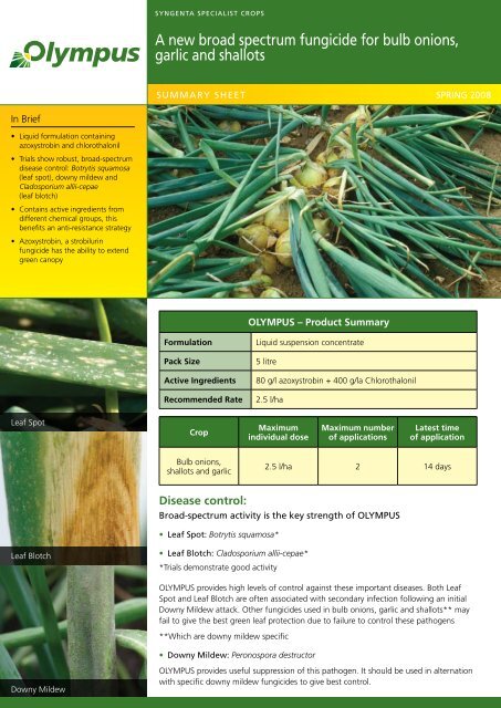 Technical Update Pdf - Syngenta