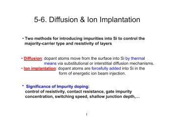 5-6. Diffusion & Ion Implantation