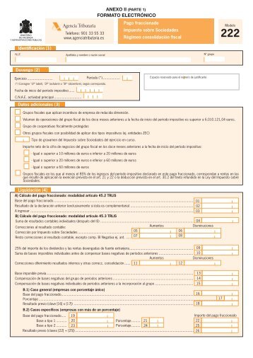 Modelo 222 y anexos - Fiscal impuestos