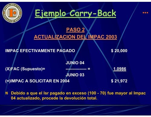 pago de impuesto al activo. - Interejecutivos