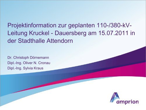 Projektinformation zur geplanten 110-/380-kv-Leitung ... - Attendorn