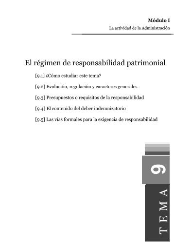 El rÃ©gimen de responsabilidad patrimonial