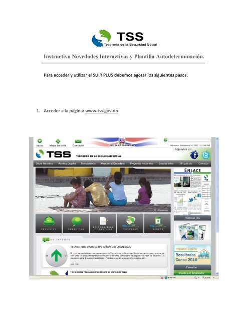 Instructivo manejo del SUIR - TSS