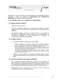 A partir del 1 de enero de 2013 las comunicaciones de la ... - Umivale