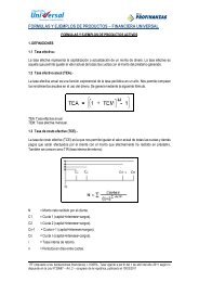 formulas y ejemplos de productos â financiera universal