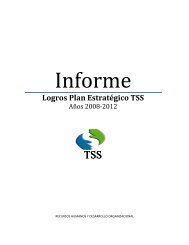 Informe de logros y/o seguimiento Plan EstratÃ©gico 2008-2012 - TSS