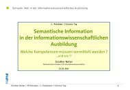 Semantische Information in der informationswissenschaftlichen ...