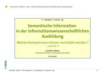 Semantische Information in der informationswissenschaftlichen ...