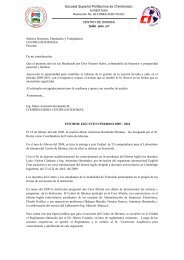 Informe Labores 2009-2010 - Escuela Superior Politécnica de ...