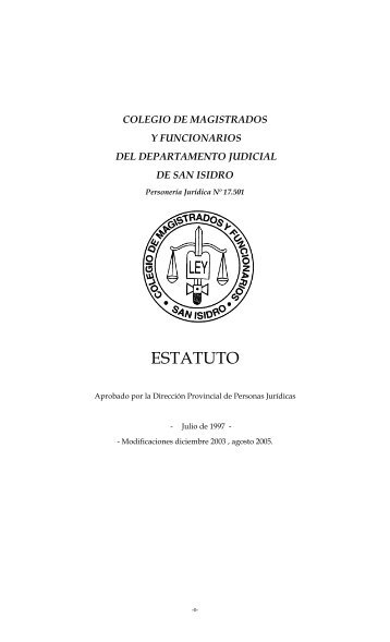 estatuto - Colegio de Magistrados y Funcionarios del Poder Judicial