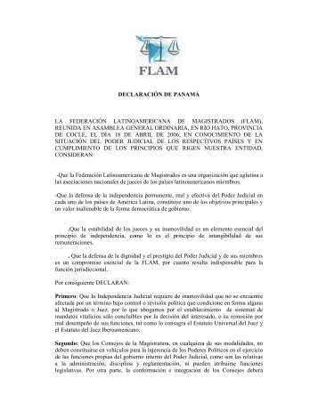 declaración de panamá - Colegio de Magistrados y Funcionarios ...