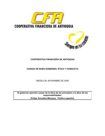 Código del Buen Gobierno - Cooperativa Financiera de Antioquia