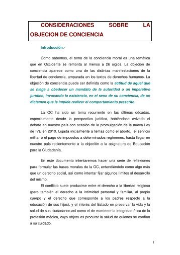 ObjecciÃ³n de Conciencia - Escuela Andaluza de Salud PÃºblica