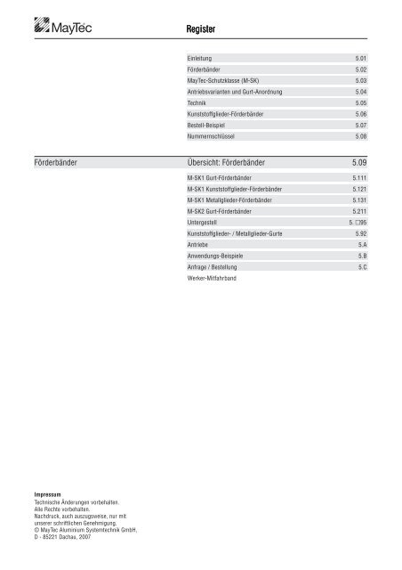 Das Förderband System - ASD Aluminium Systemtechnik Gmbh ...