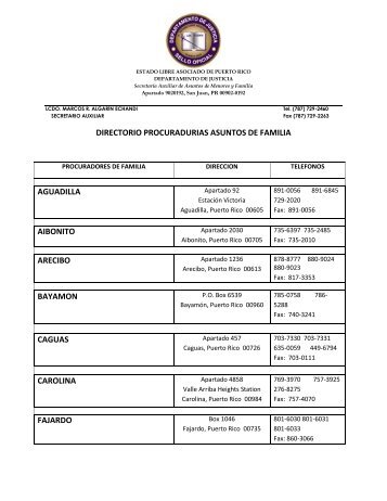 Procuraduría de Familia - Departamento de Justicia de Puerto Rico