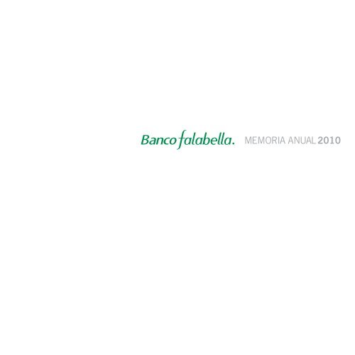 Memoria Anual - Banco Falabella