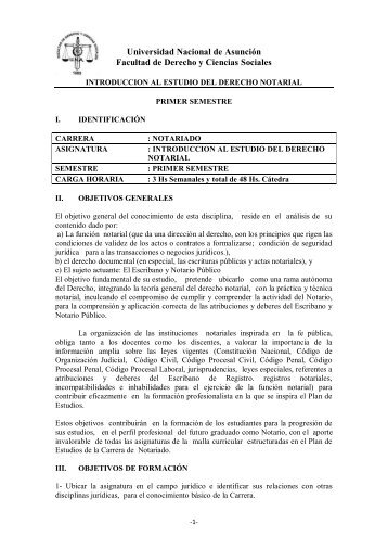 Introd. al Derecho Notarial - Facultad de Derecho