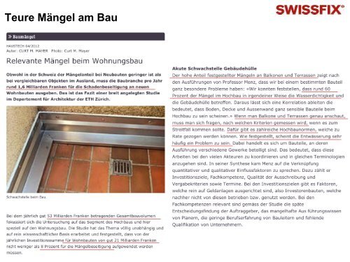 Referat Swissfix 