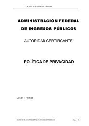 ANEXO 3 - Autoridad Certificante de la AFIP