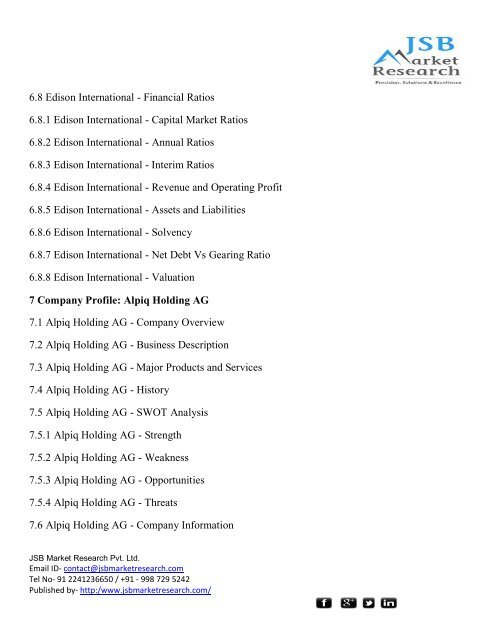 JSB Market Research: Global Top 10 Renewable Companies: Company Guide