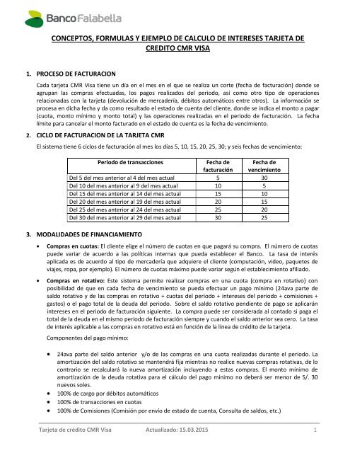 Tarjeta CMR Visa - Banco Falabella