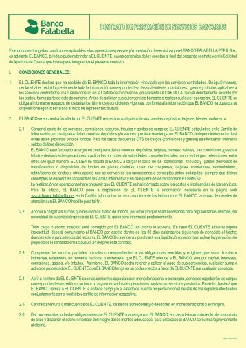 Contrato Cuenta de Ahorro - Banco Falabella