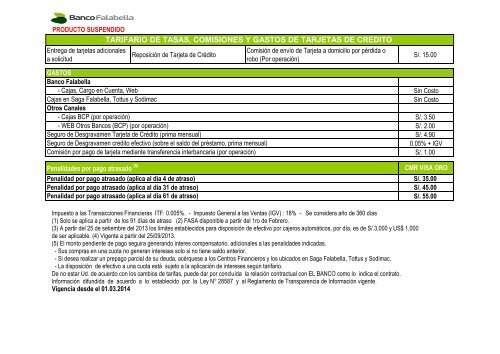 Tarjeta CMR Visa Oro - Banco Falabella