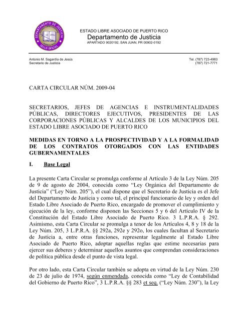 CC 2009-04 - Departamento de Justicia de Puerto Rico