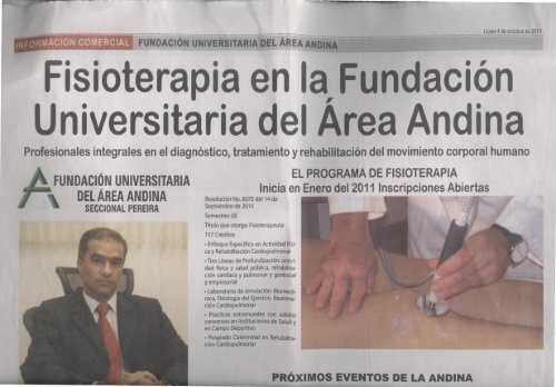 Fisioterapia en Iafunda Â¡Ã³n - FundaciÃ³n Universitaria del Ãrea Andina