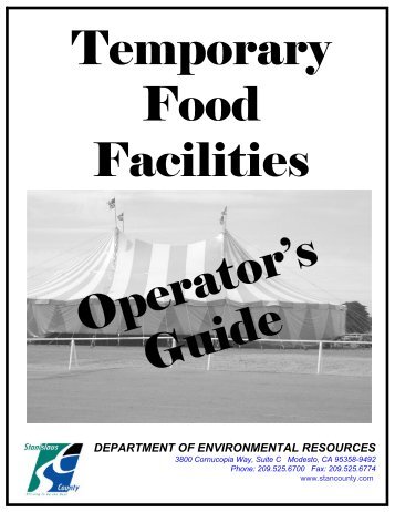 Temporary Food Facilities Operator Guide - Stanislaus County