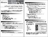 exPressitâ¢ Label Design Studio quickSTART GUIDE - Memorex