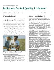 Indicators for Soil Quality Evaluation - NRCS Soils - US Department ...