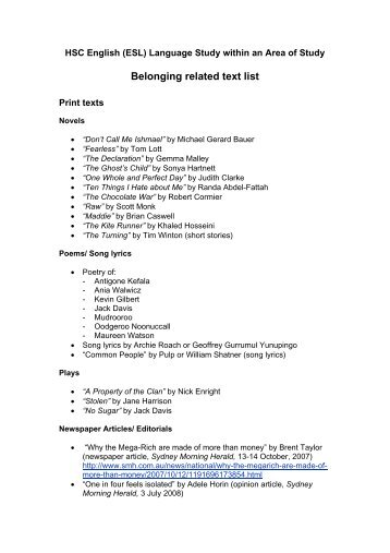 Belonging Related Text List.pdf