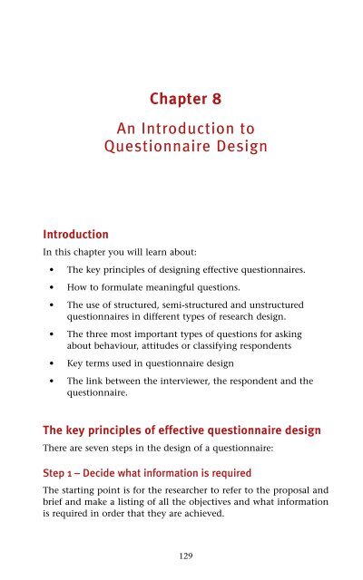 Chapter 8 An Introduction to Questionnaire Design - B2B International