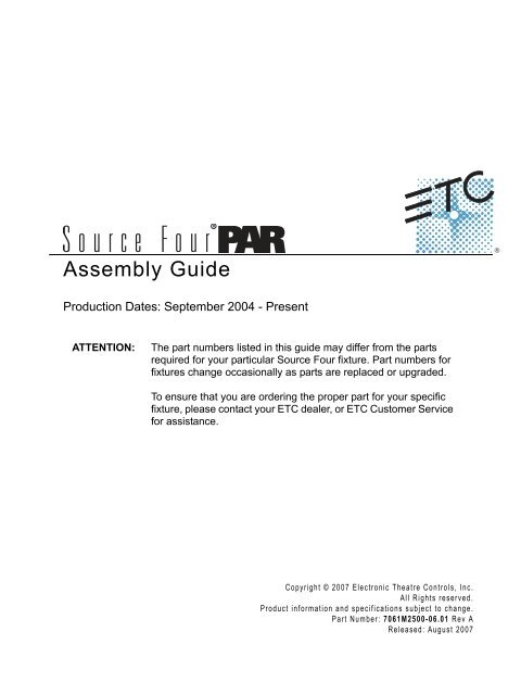 S4 PAR Assembly Guide 0107.book - ETC