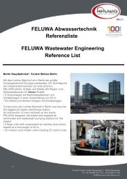 Referenzliste FELUWA Wastewater Engineering Reference List