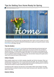 Tips for Getting Your Home Ready for Spring