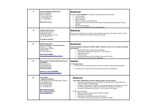 Programme des manifestations organisÃ©es en ... - CHU Marseille