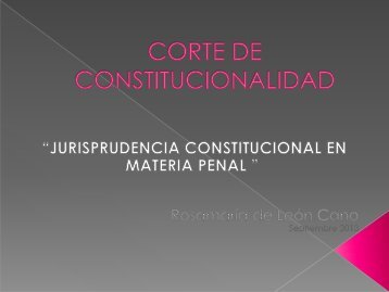para abrir Jurisprudencia Constitucional en Materia Penal por ...