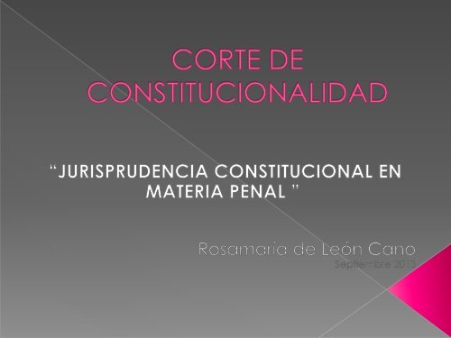 para abrir Jurisprudencia Constitucional en Materia Penal por ...
