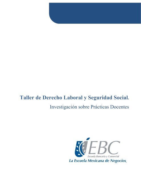 Taller de Derecho Laboral y Seguridad Social. - Intranet EBC