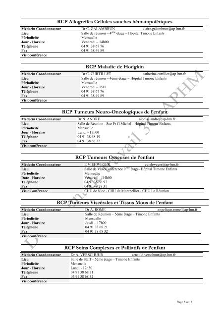 Les RCP de l'HÃ´pital de la Conception