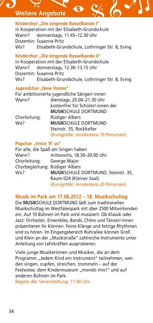 Angebote der Musikschule [pdf, 6,4 MB - Dortmund.de