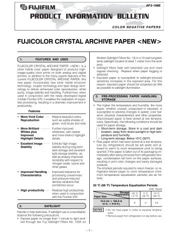 FUJICOLOR CRYSTAL ARCHIVE PAPER 