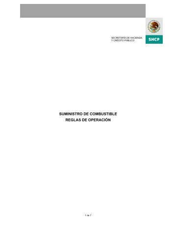 Reglas de OperaciÃ³n para el Suministro de Combustible