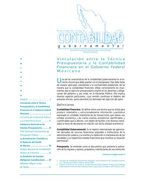 BoletÃn de Contabilidad Gubernamental - SecretarÃa de Hacienda y ...