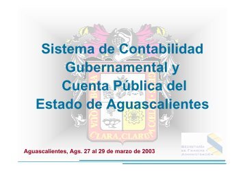 Sistema de Contabilidad Gubernamental y Cuenta PÃºblica del ...